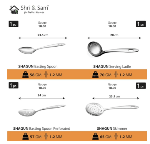 Shri & Sam Stainless Steel Shagun Dinner Set (101 Pcs Set) - Image 4